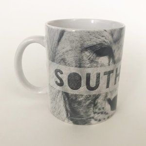South Africa Mug, Lion, White, Ceramic
